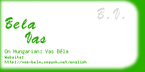 bela vas business card